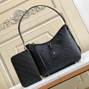 Brand New Louis Vuitton CarryAll PM Monogram Empreinte Black Leather Handbag
